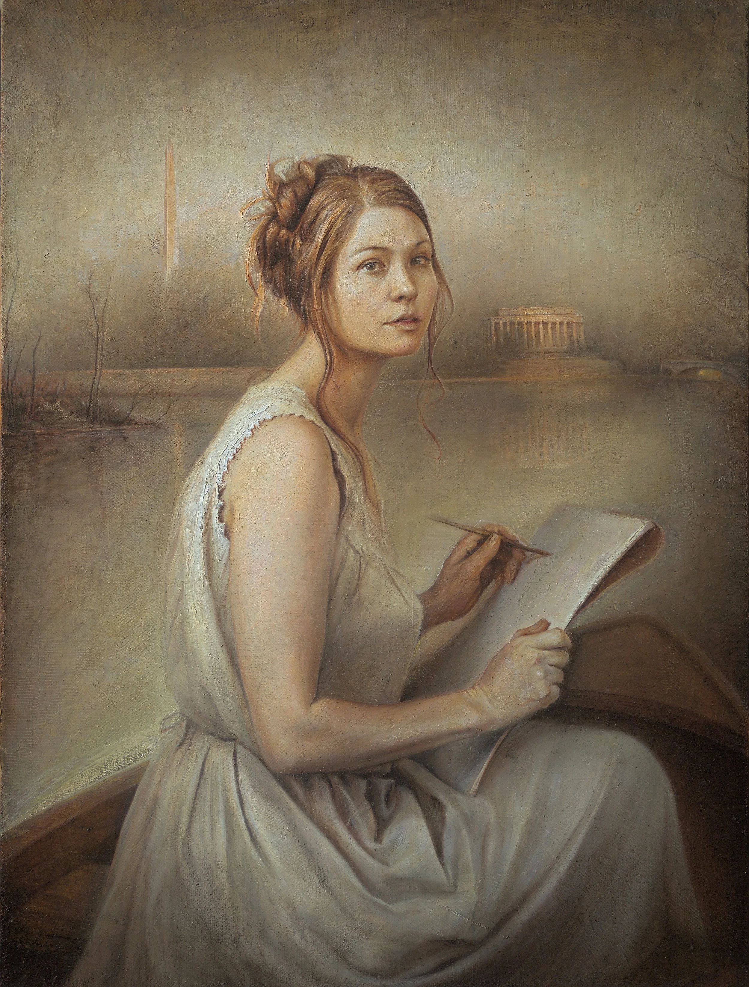Hypatia | 24" x 32" (61 x 81cm) | Oil on Hemp