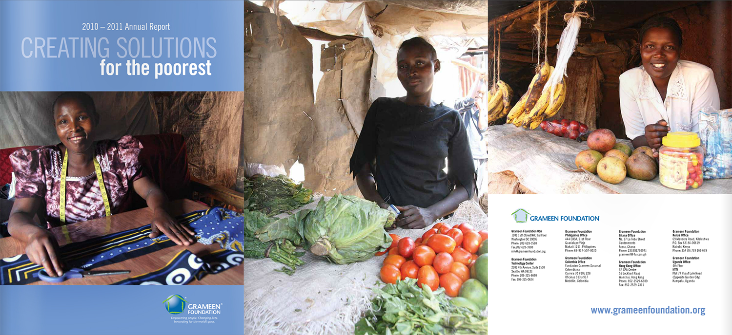 Grameen Foundation 2011 Annual Report. Women and their small businesses from small loans, Kibera Slum, Nairobi, Kenya