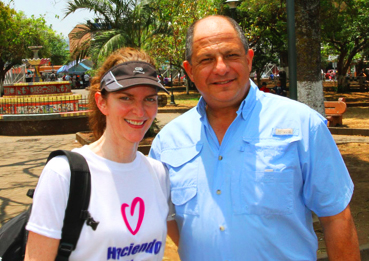 President of Costa Rica Luis Guillermo Solís with Rebecca, Good Deeds Day