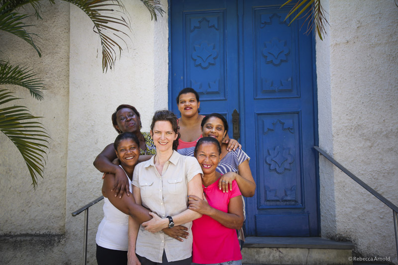 Women who created and run a radio station in their favela which plays popular music plus gives talk advice on air to women about resources, domestic violence, etc.