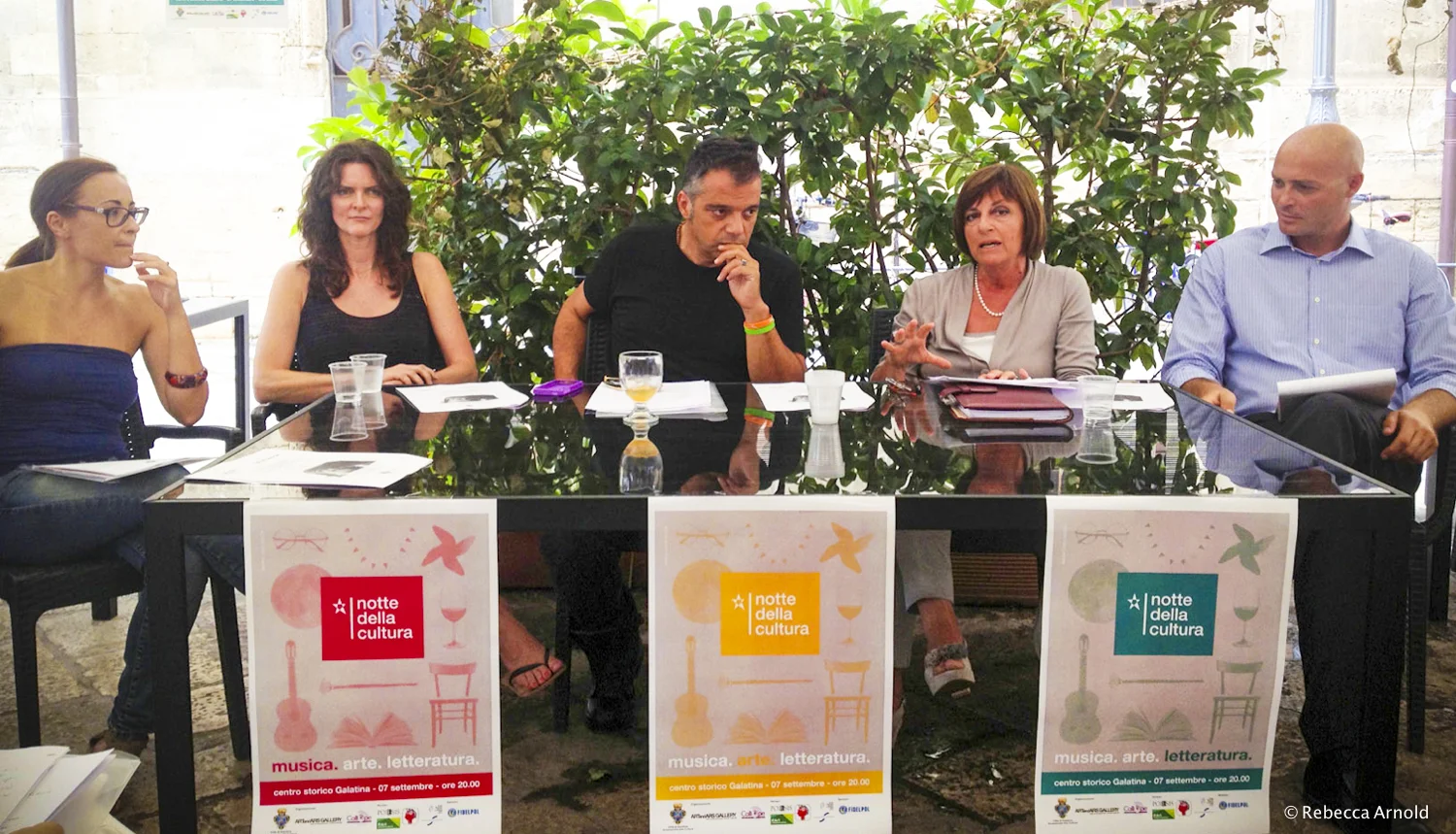 Lecce, Italy: Press release for la Notte della Cultura (The Night of Culture) featuring Rebecca's Others Inside Me photo exhibit of her nonprofit work.