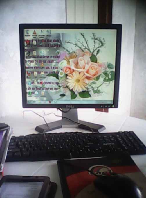 The Centre manager's newly bought computer in his office