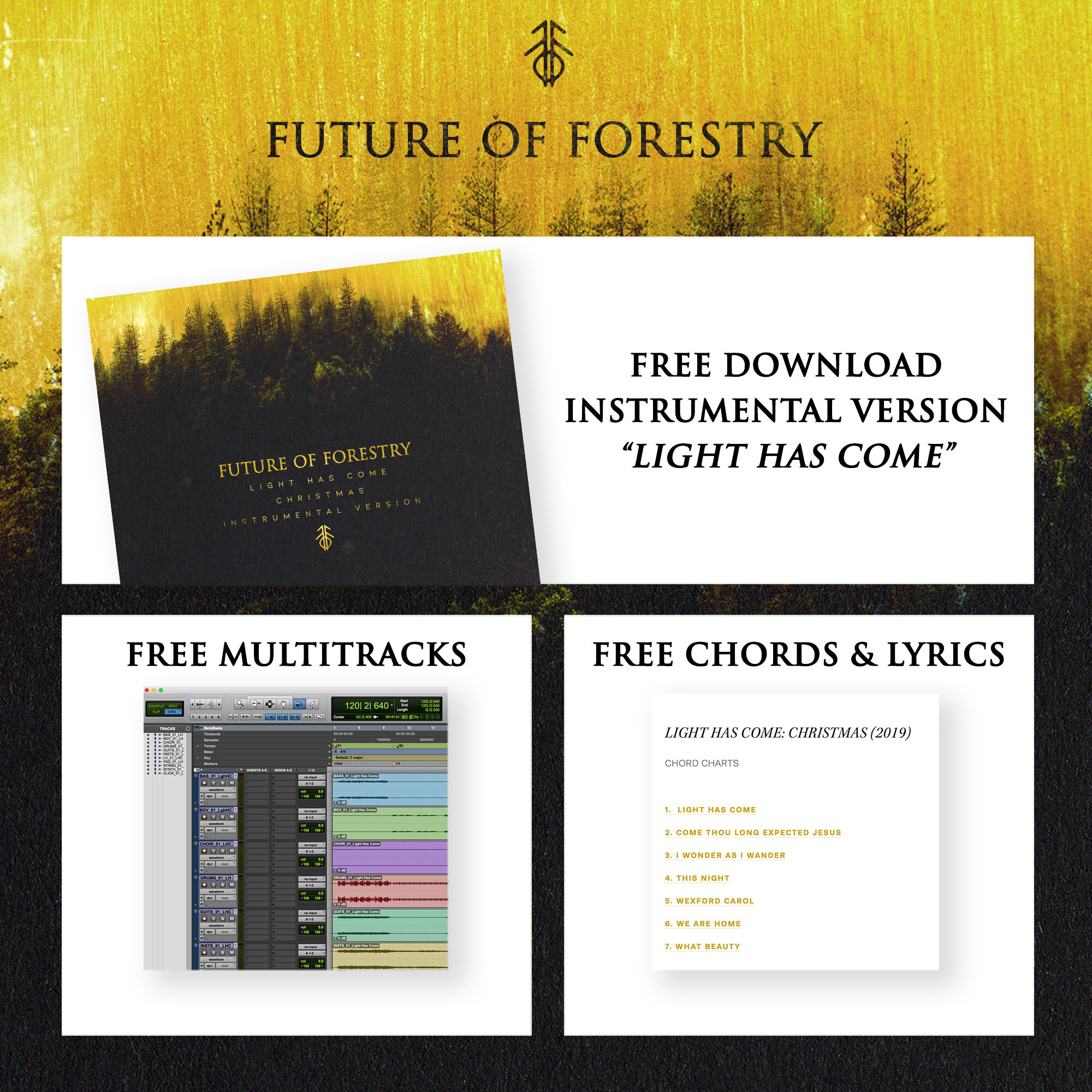 FREE Future of Forestry Instrumental Version, Multitracks and Chords!