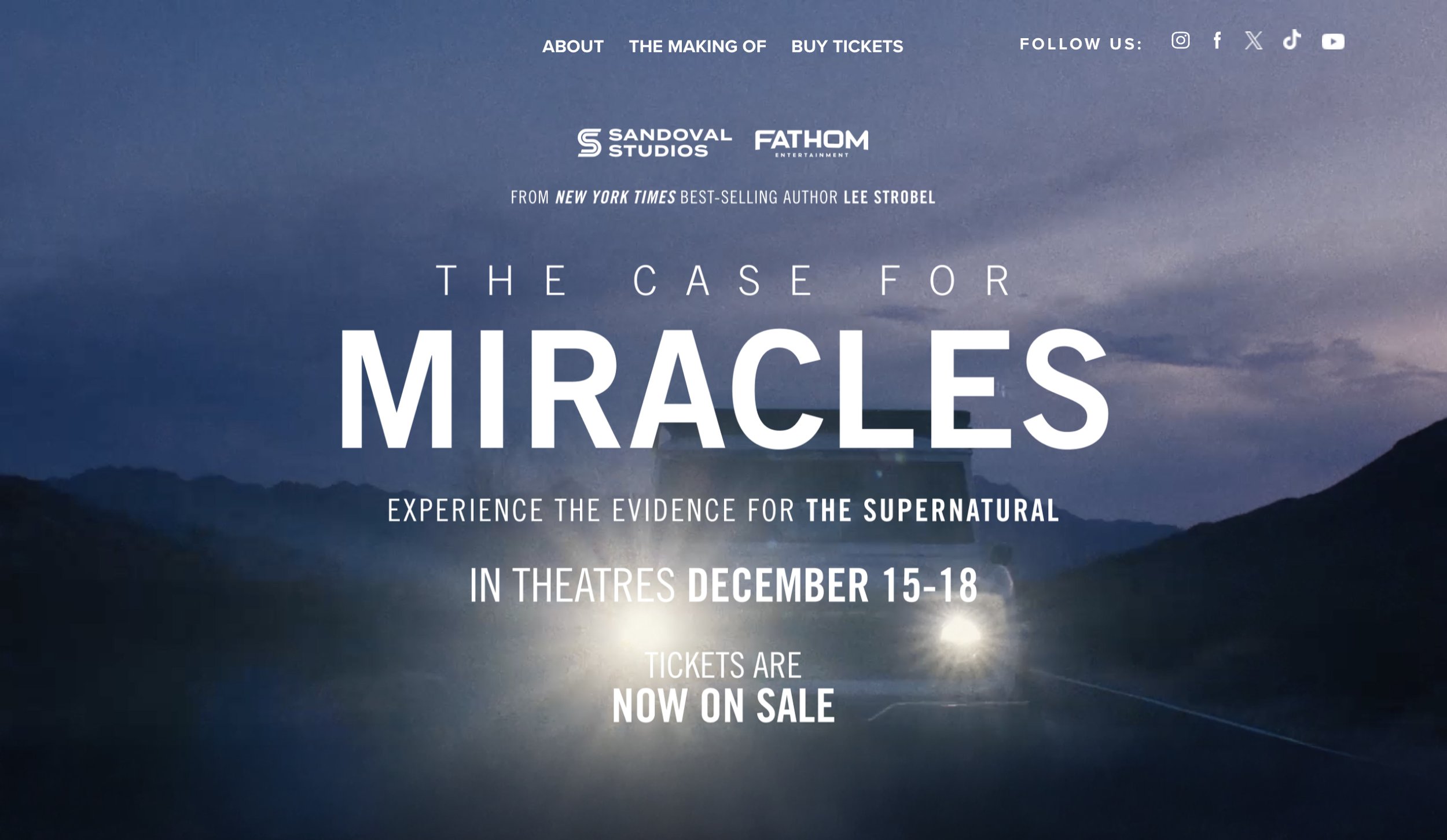 Here’s the trailer for my latest film project, Case for Miracles