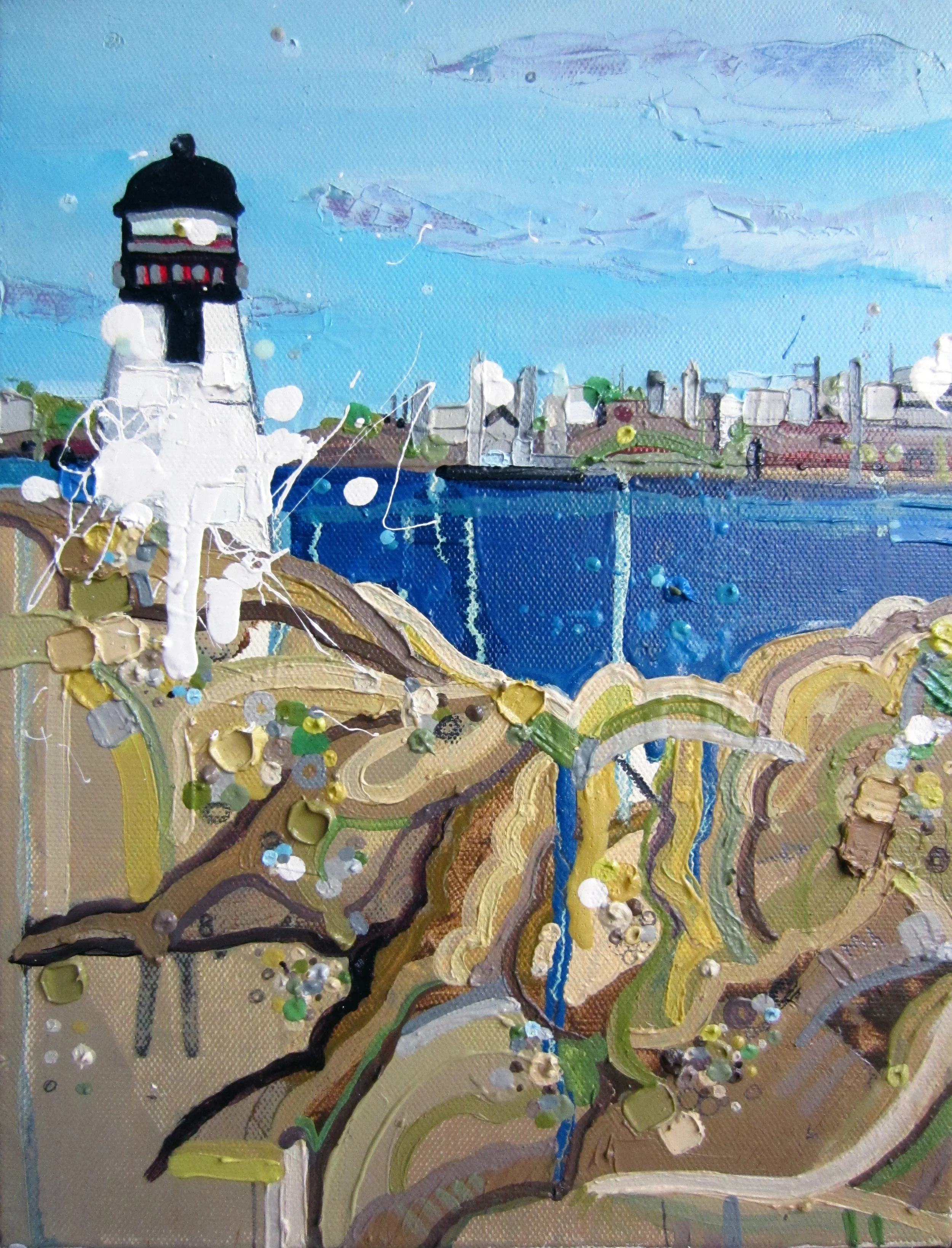Across the Harbor, 2014, Oil on canvas, 9 x 12 inches