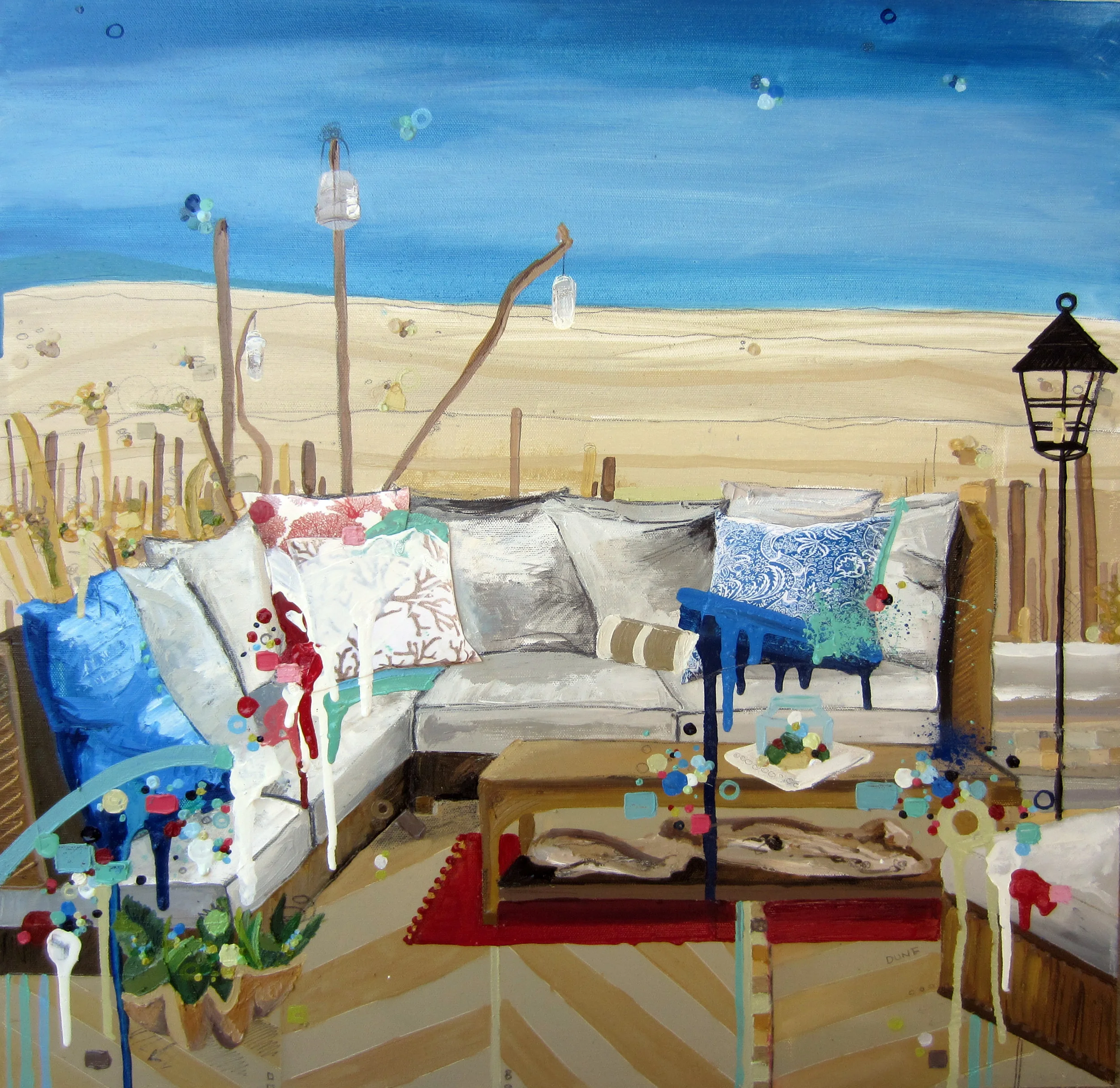 Plain Sight IV, 2013, Oil and Mixed Media on canvas, 24 x 24 inches