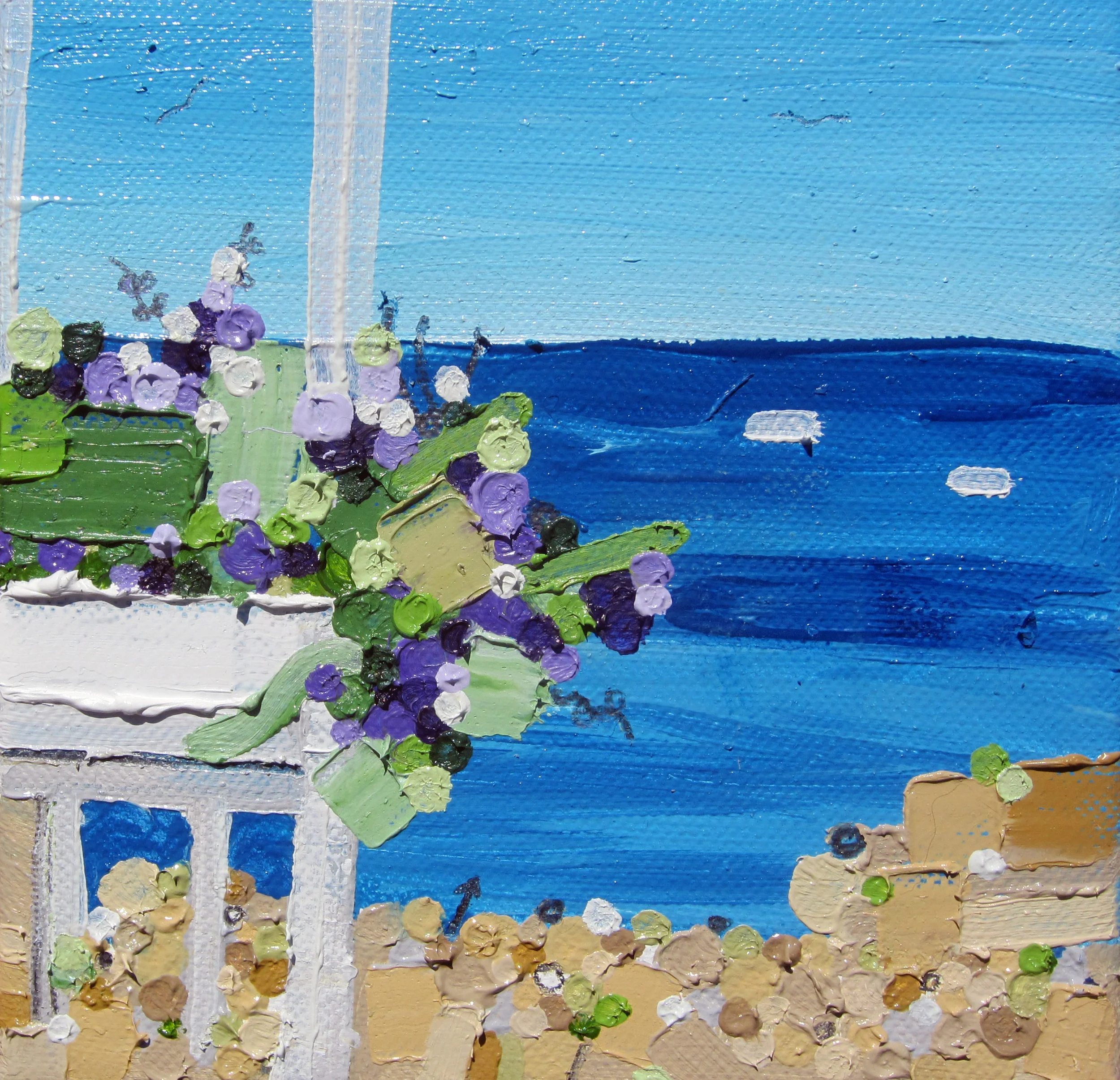 West, 2012, Oil on canvas, 6 x 6 inches