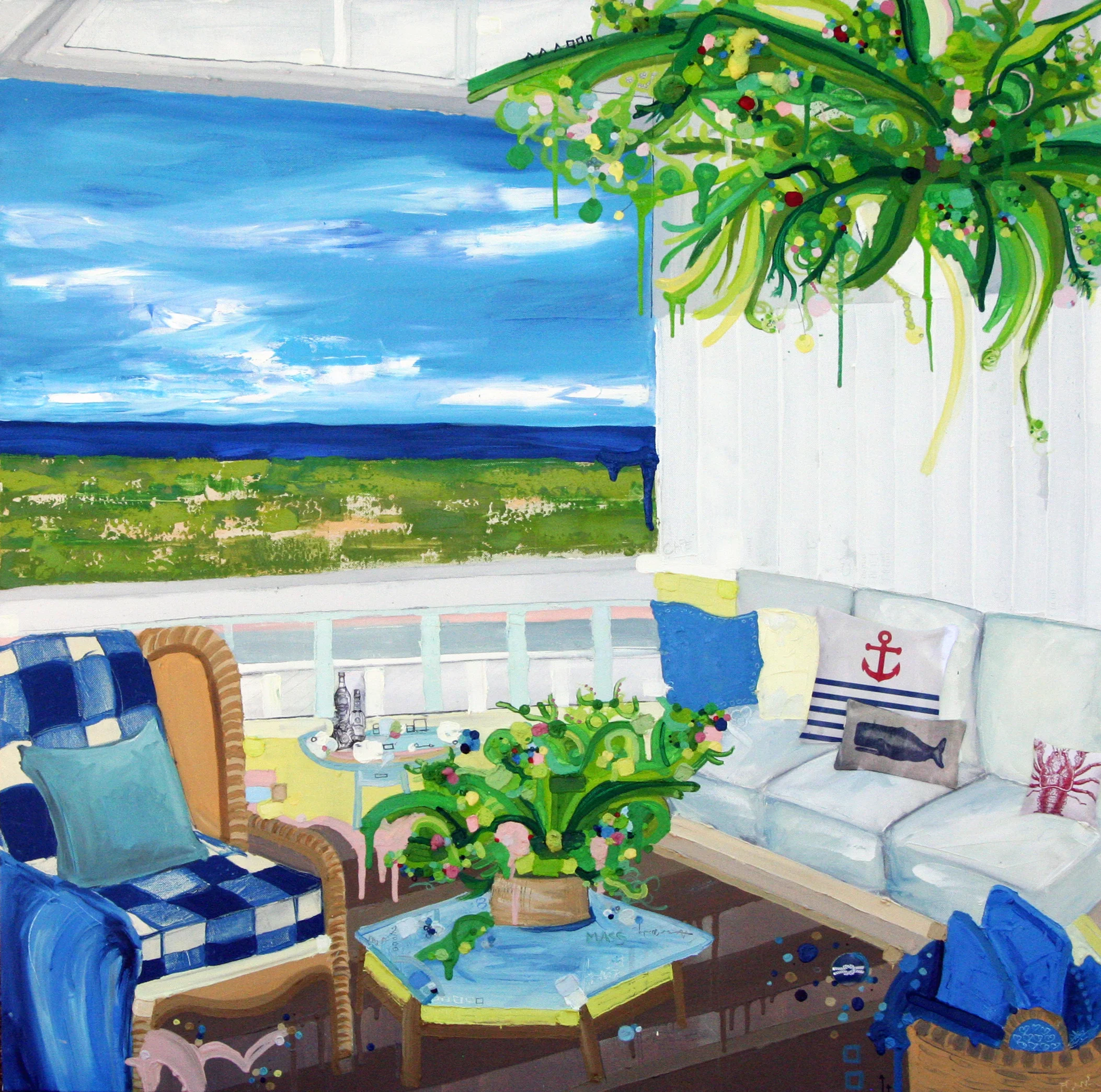 Day Dream, 2012, Oil and Mixed Media on canvas, 36 x 36 inches