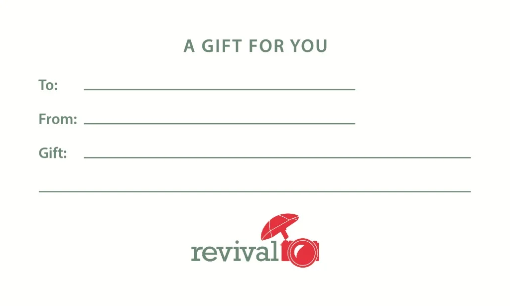 Revival Photography: Gift Certificates