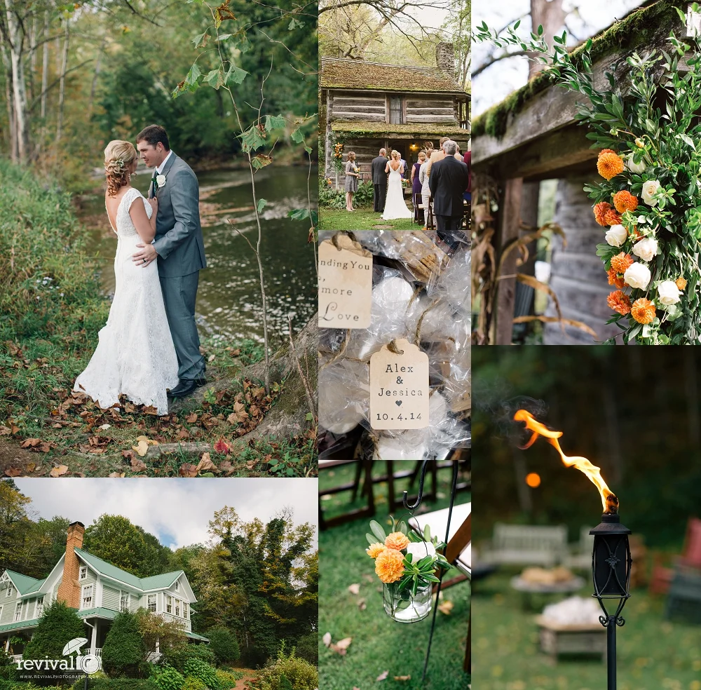 Jess + Alex: An Intimate B & B Wedding at The Mast Farm Inn, Valle Crucis, NC