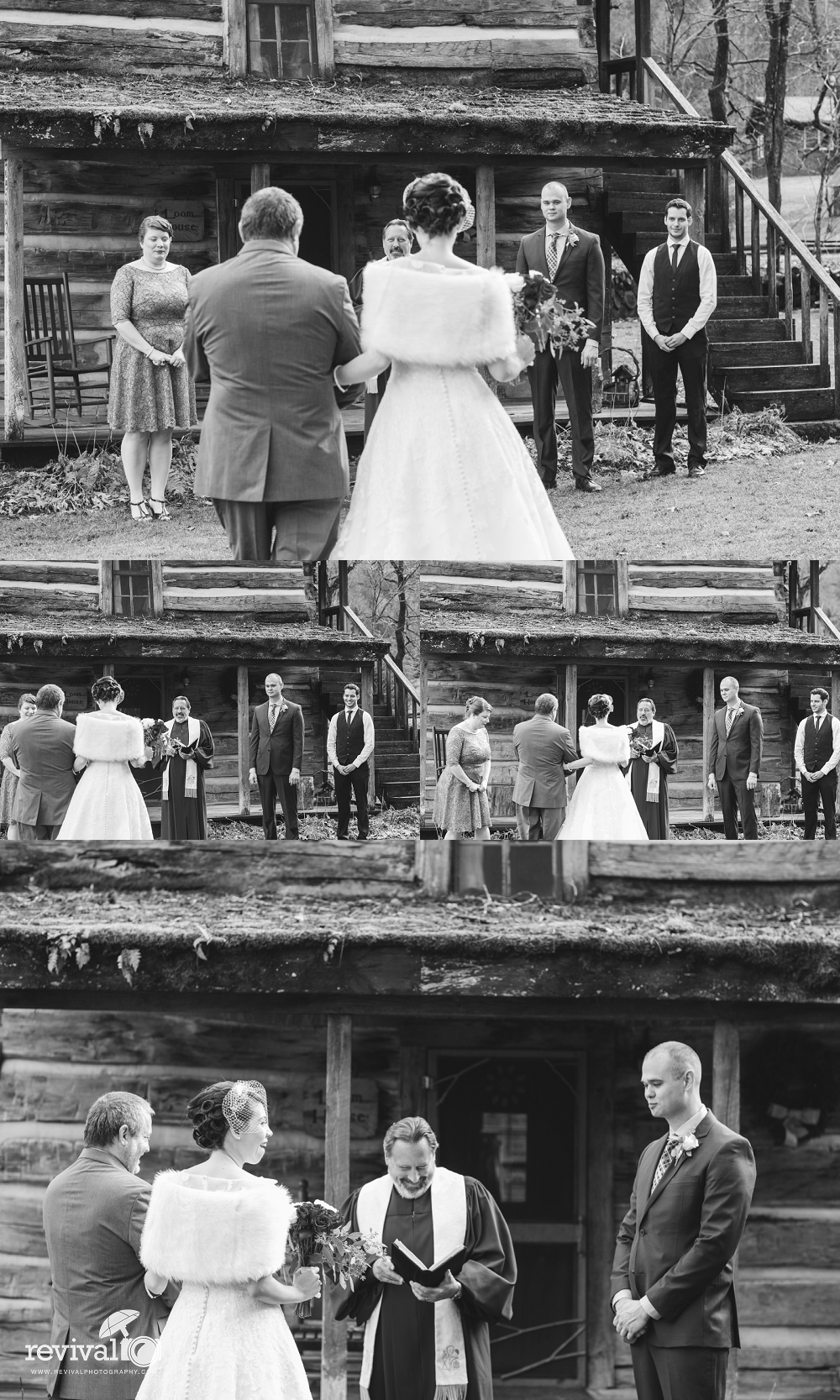 Photos by Revival Photography Valle Crucis Wedding Photographer Intimate Vintage Rustic Winter Wedding at The Mast Farm Inn North Carolina Weddings www.revivalphotography.com