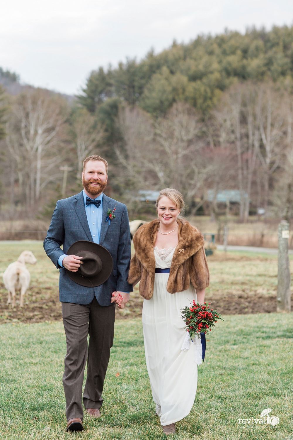 Photos by Revival Photography Vintage Inspired Winter Elopement on New Years Eve Mast Farm Inn www.revivalphotography.com
