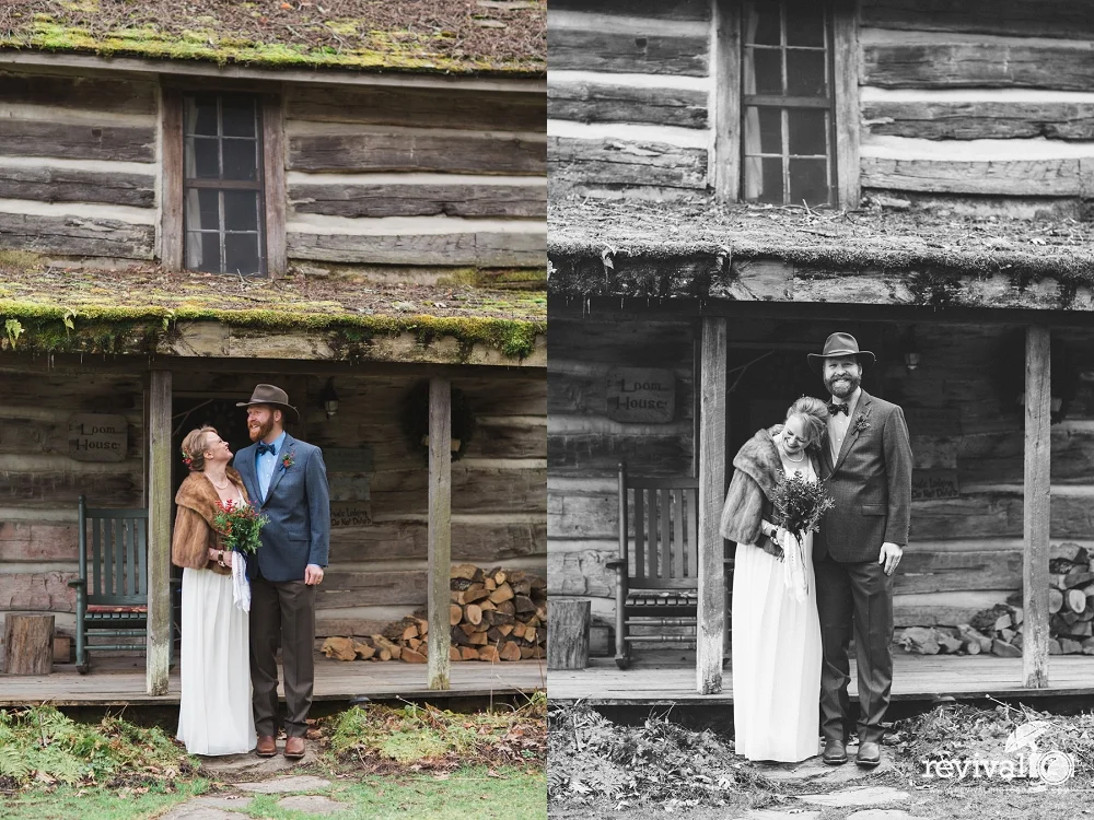 Photos by Revival Photography Vintage Inspired Winter Elopement on New Years Eve Mast Farm Inn www.revivalphotography.com