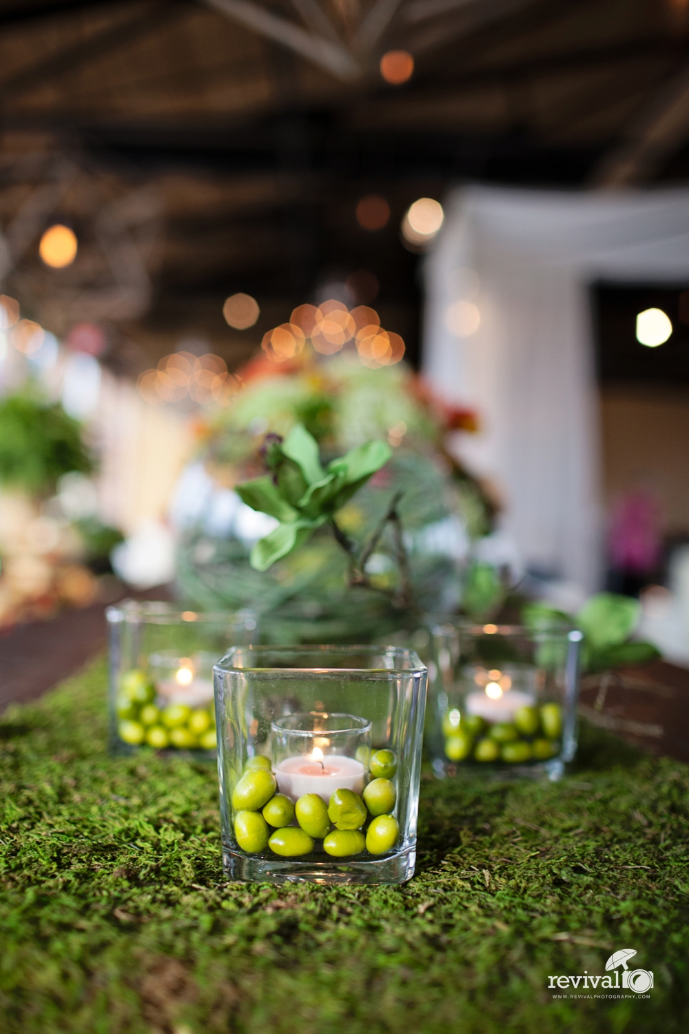 Centerpieces for weddings earthy green centerpieces Photo by Revival Photography www.revivalphotography.com