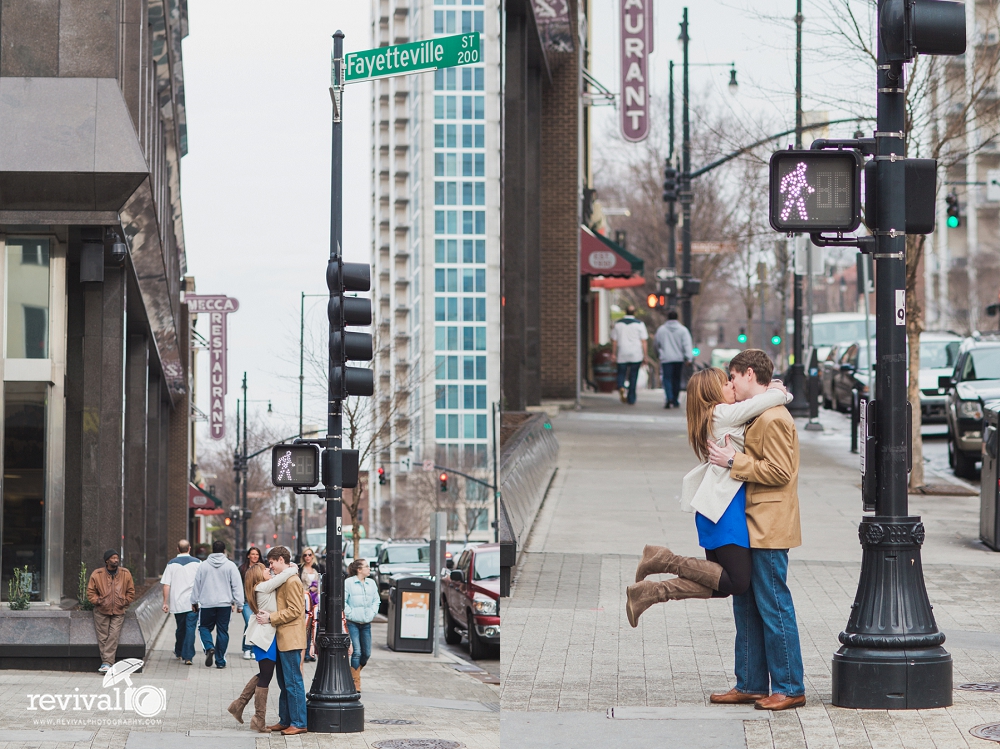 A Downtown Raleigh Engagement Session by Revival Photography NC Wedding Photographers in Raleigh NC www.revivalphotography.com