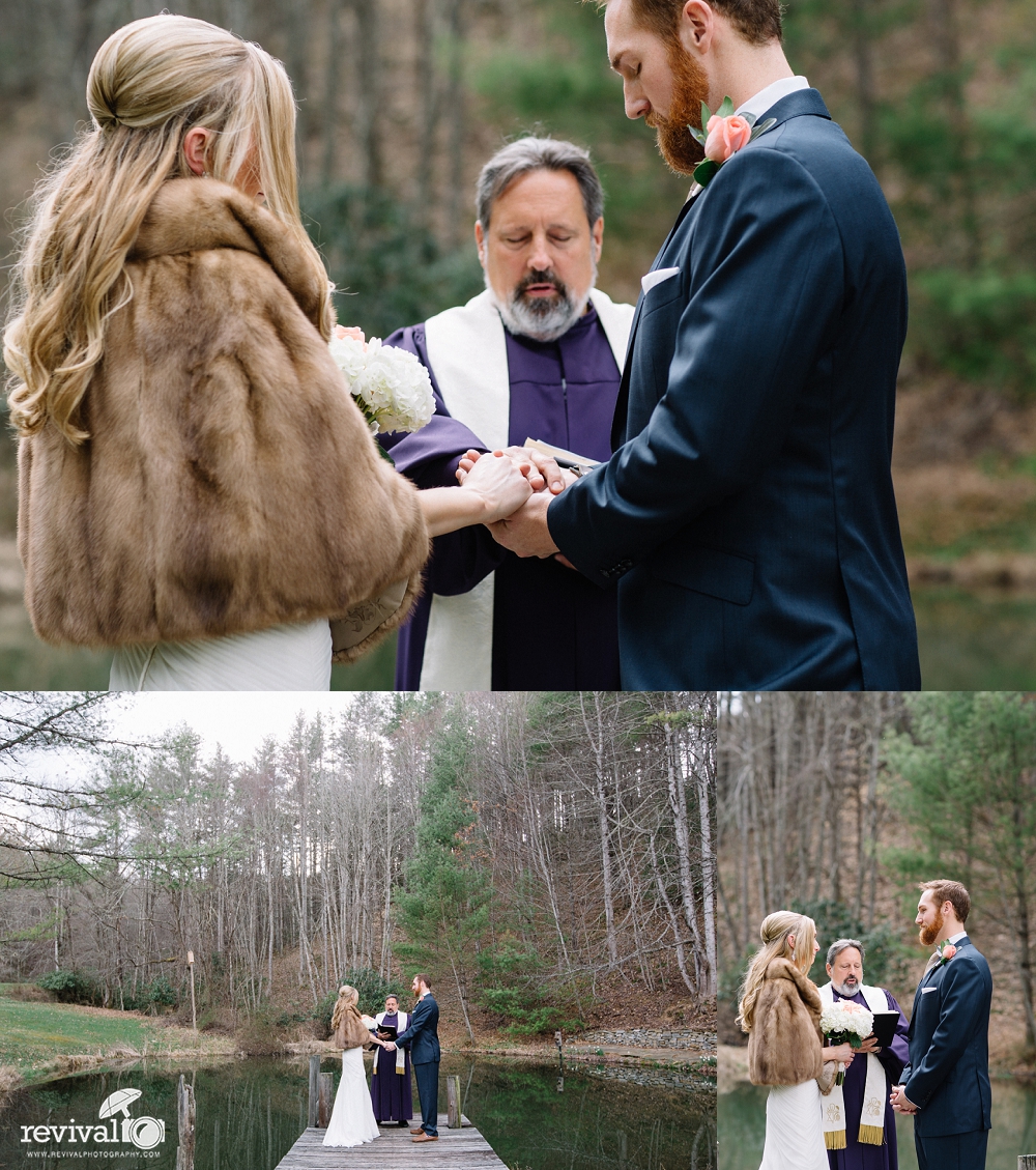 A simple and beautiful Springtime ceremony at the historic Mast Farm Inn in Valle Crucis, NC Vintage Inspired Elopement Photos by Revival Photography www.revivalphotography.com