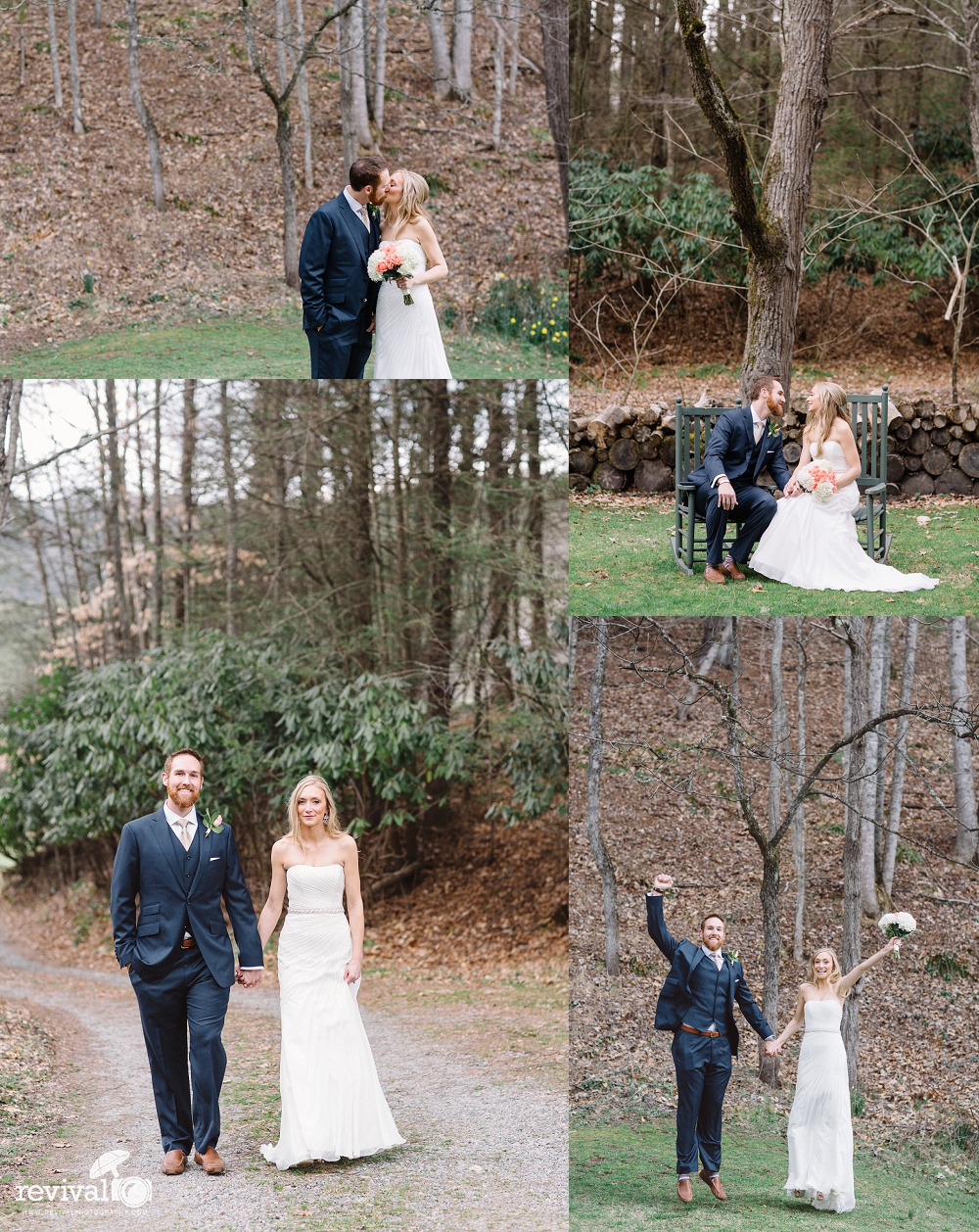 A simple and beautiful Springtime ceremony at the historic Mast Farm Inn in Valle Crucis, NC Vintage Inspired Elopement Photos by Revival Photography www.revivalphotography.com