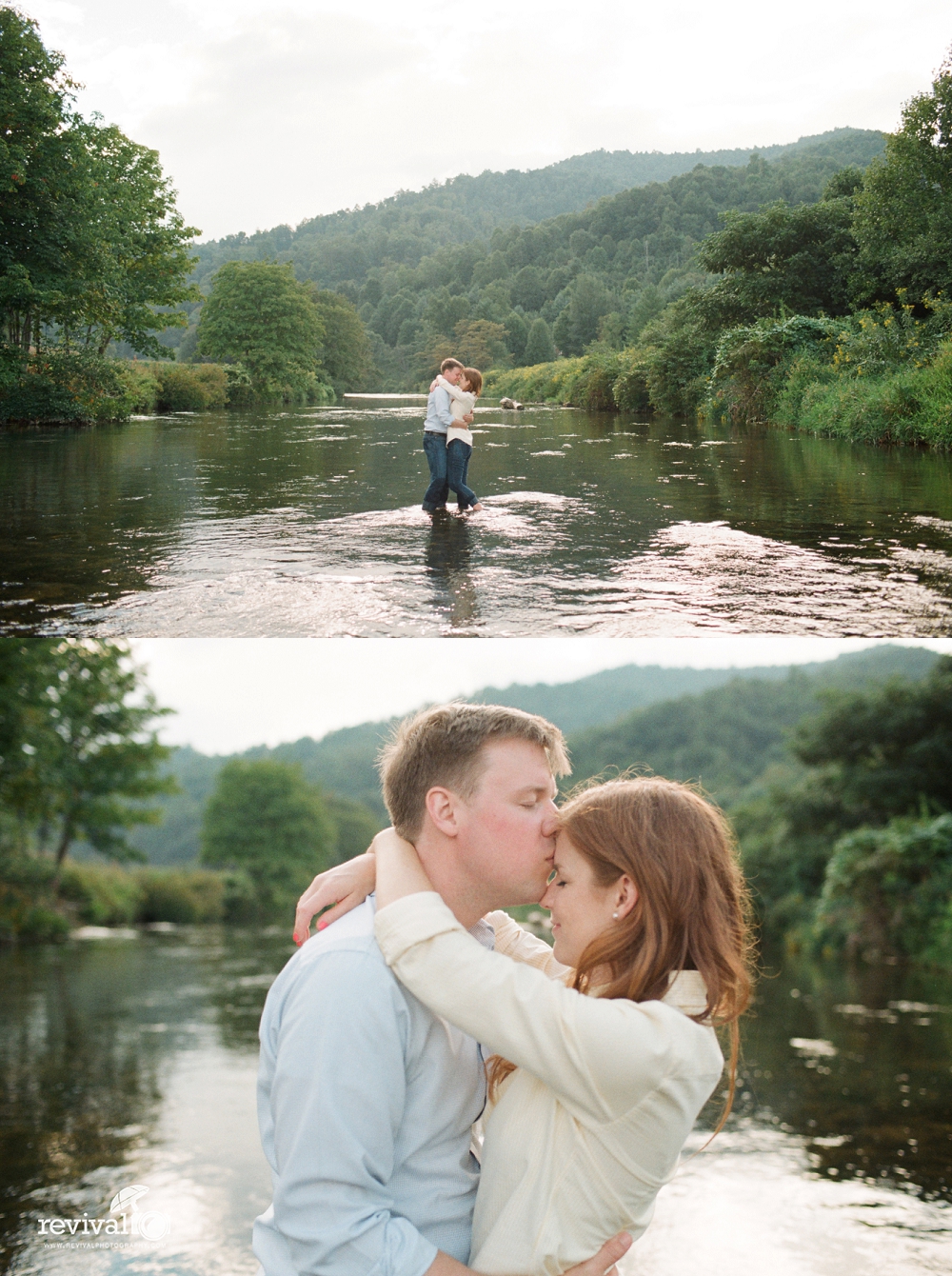 Katie + Carl: An Engagement Session on the River in Todd, NC Photos by NC Wedding Photographers Revival Photography www.revivalphotography.com