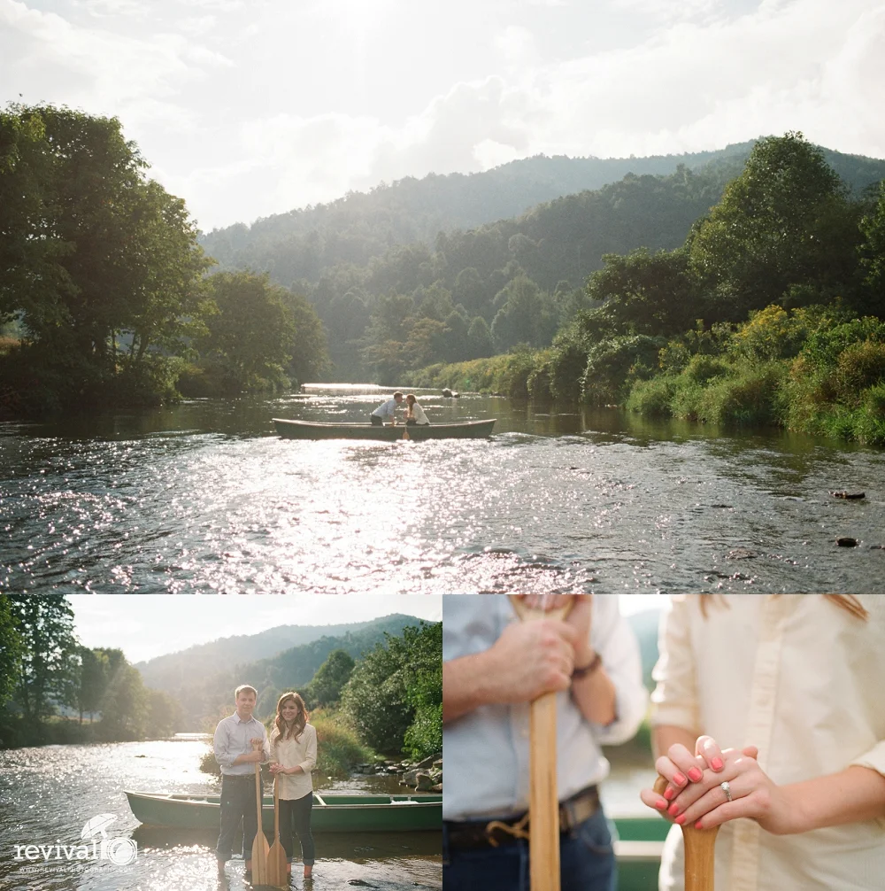 Katie + Carl: An Engagement Session on the New River in Todd, NC