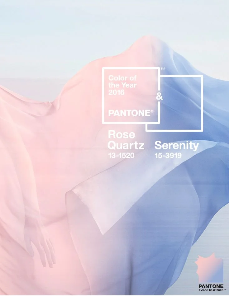 2016 Pantone Color of the Year: "Rose Quartz" and "Serenity"