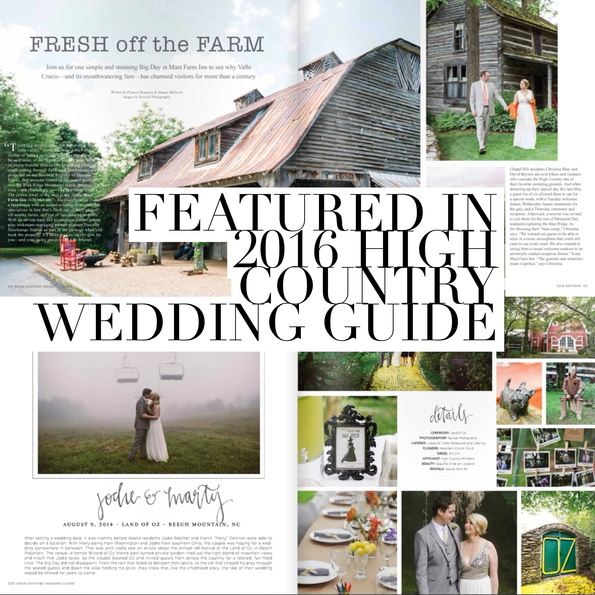 Revival Photography featured in the 2016 Issue of High Country Wedding Guide
