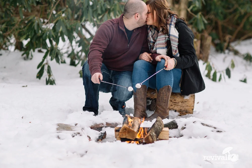 Mary + Phillip: A Winter Engagement Session at Honey Bear Campground, Boone, NC