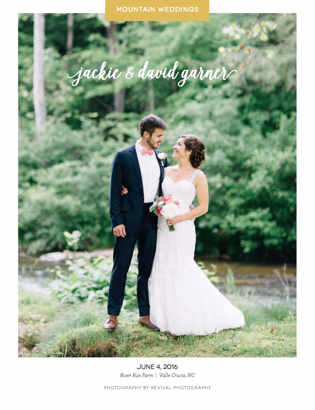 Jackie + David's Wedding was featured on the Cover of All About Weddings Magazine! Photography by Revival Photography www.revivalphotography.com