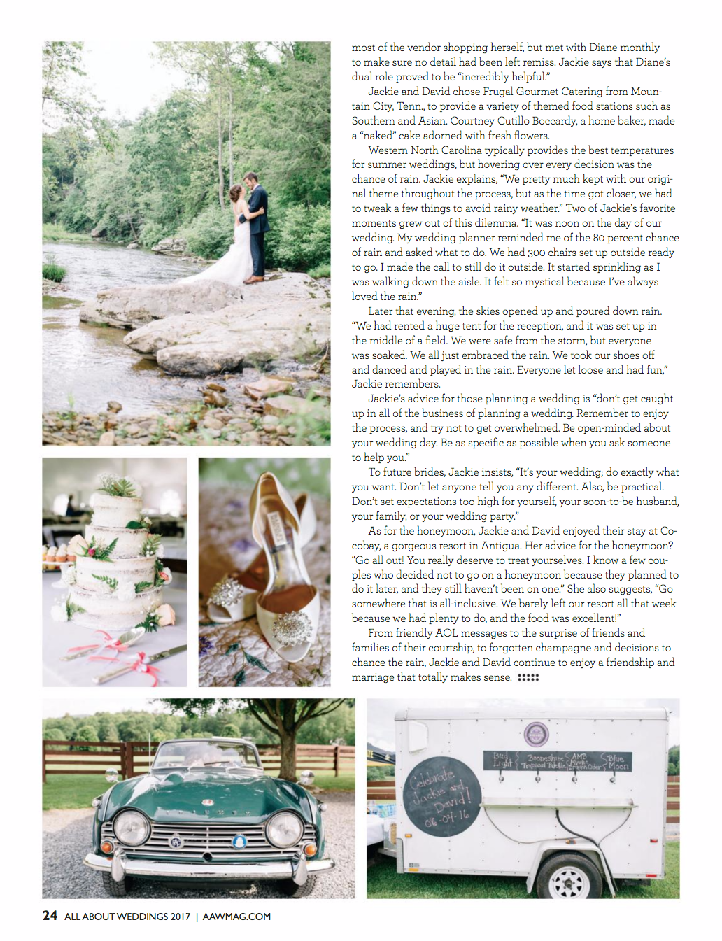 Jackie + David's Wedding was featured on the Cover of All About Weddings Magazine! Photography by Revival Photography www.revivalphotography.com