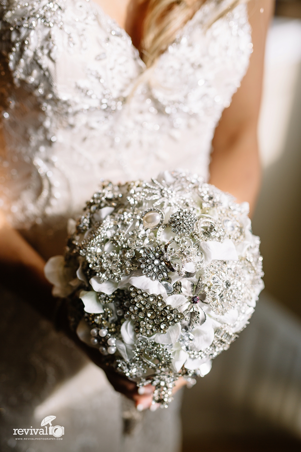 The bouquet was made from broaches and clip on earrings that belonged to my late grandmother, and broaches that my late mom and my Aunt had collected for years in hopes I would get married one day.