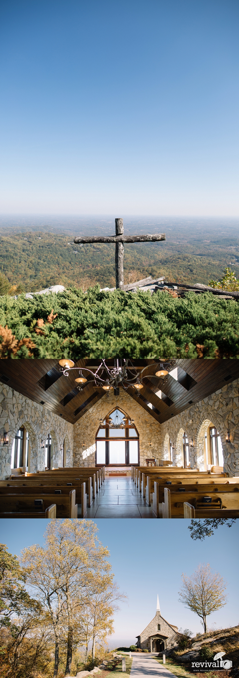 Faith + Howard's Fall Destination Wedding at The Cliffs at Glassy Mountaintop Chapel Photos by Revival Photography www.revivalphotography.com