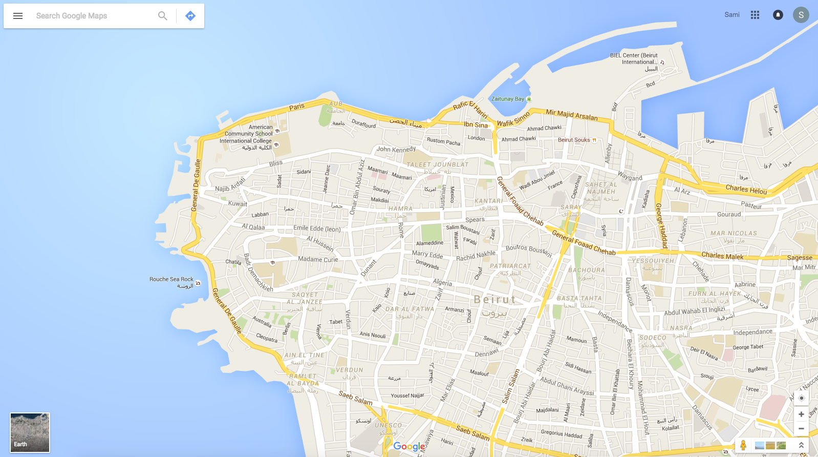 Beirut, Lebanon (Source: Google Maps)