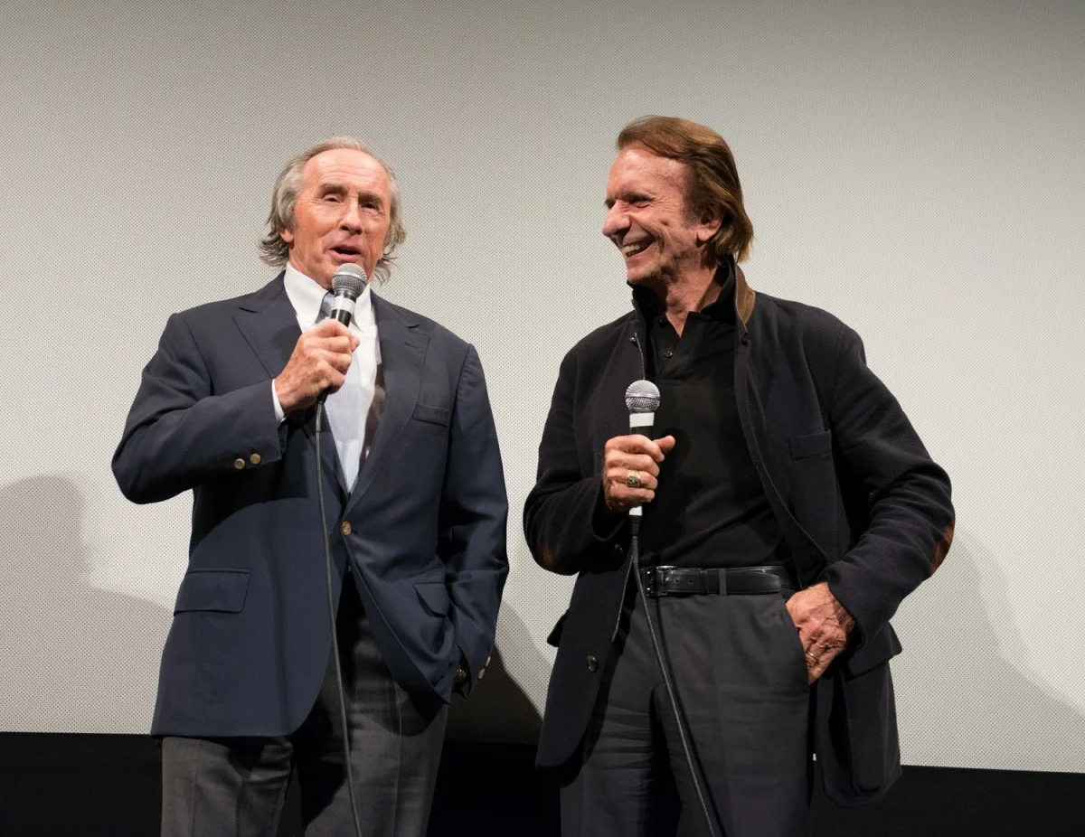 Jackie Stewart and Emerson Fittipaldi at the red carpet special presenations of "1" at the Paramount Theatre in Austin, Texas on November 15, 2012.