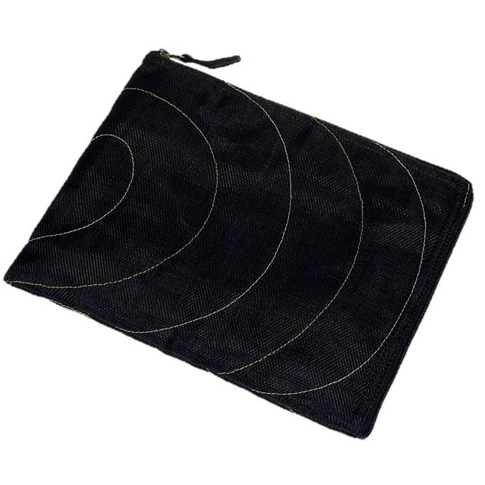 Black Handmade, Eco Friendly, Fair Trade, Upcycled, Cambodian Tablet Sleeve