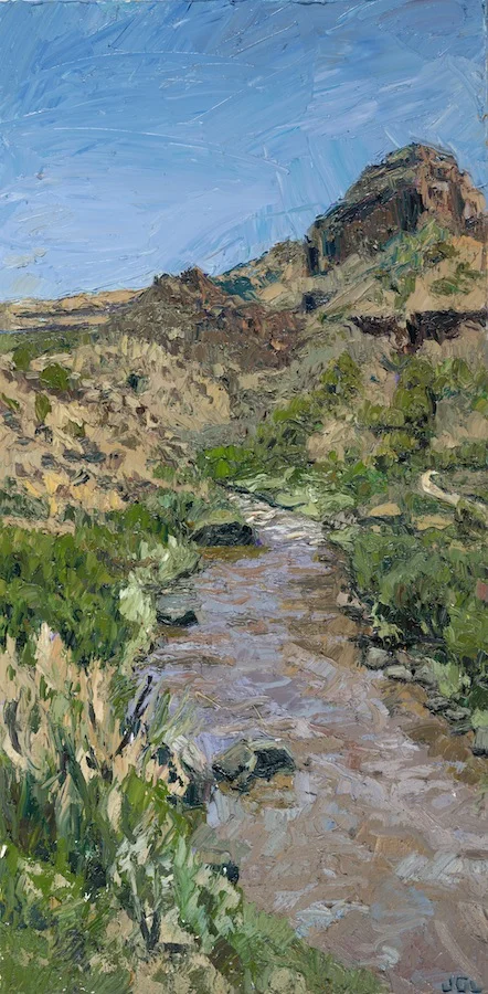 Rio Grande triptych - blustery midday