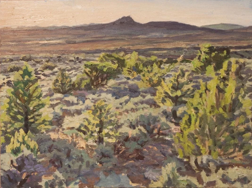 Three peaks at sunset