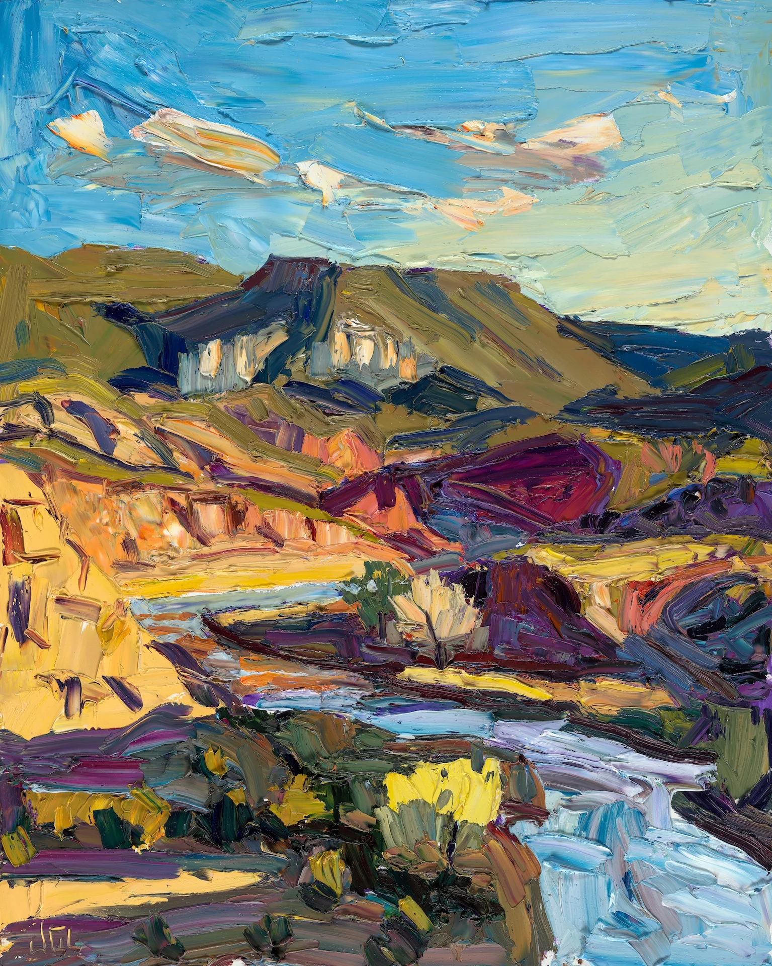 River bend at sundown