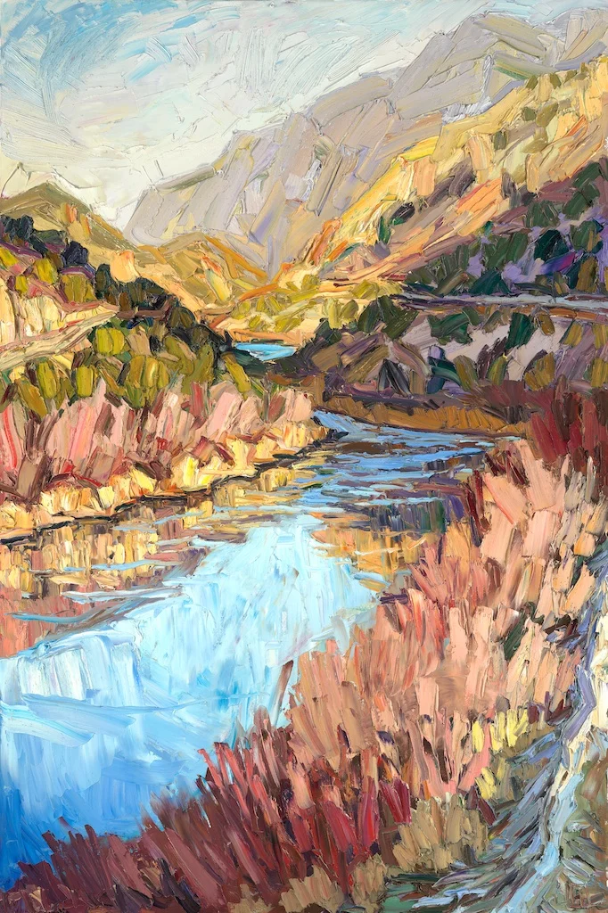 Candles in the sun, 72" x 48", oil impasto on canvas 