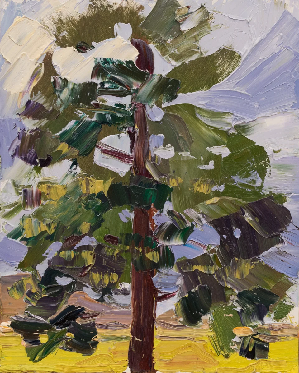 Lone Tree #9 - after rain palette study