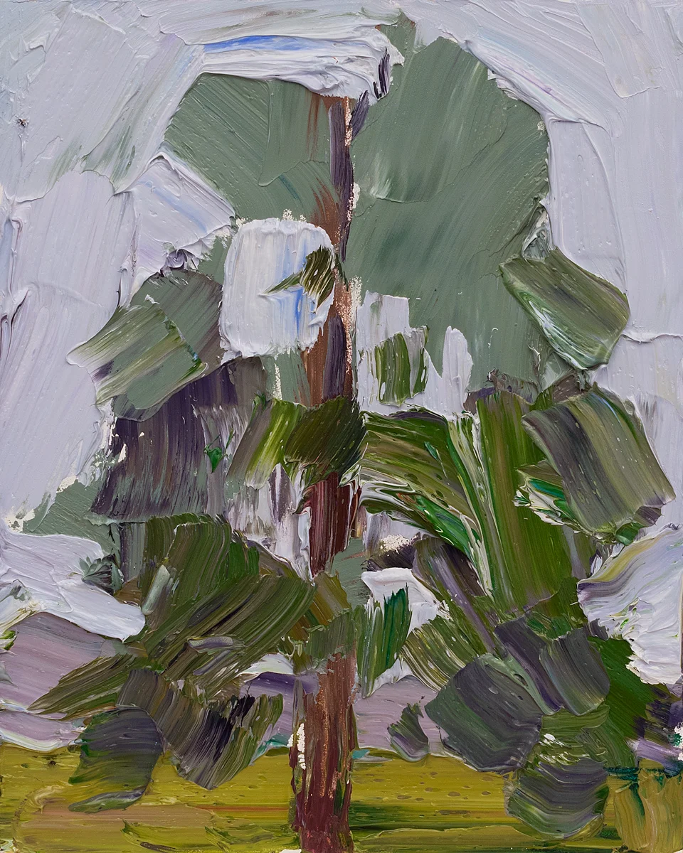 Lone Tree #11 - rain palette study