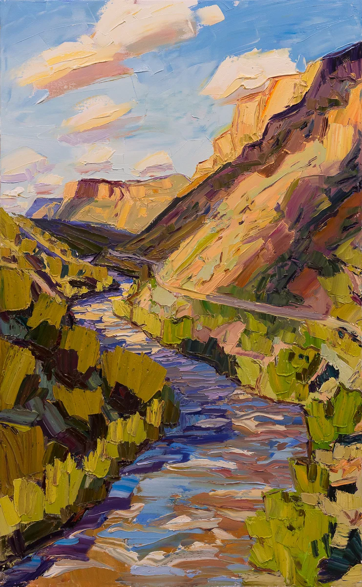 River bends - clouds passing