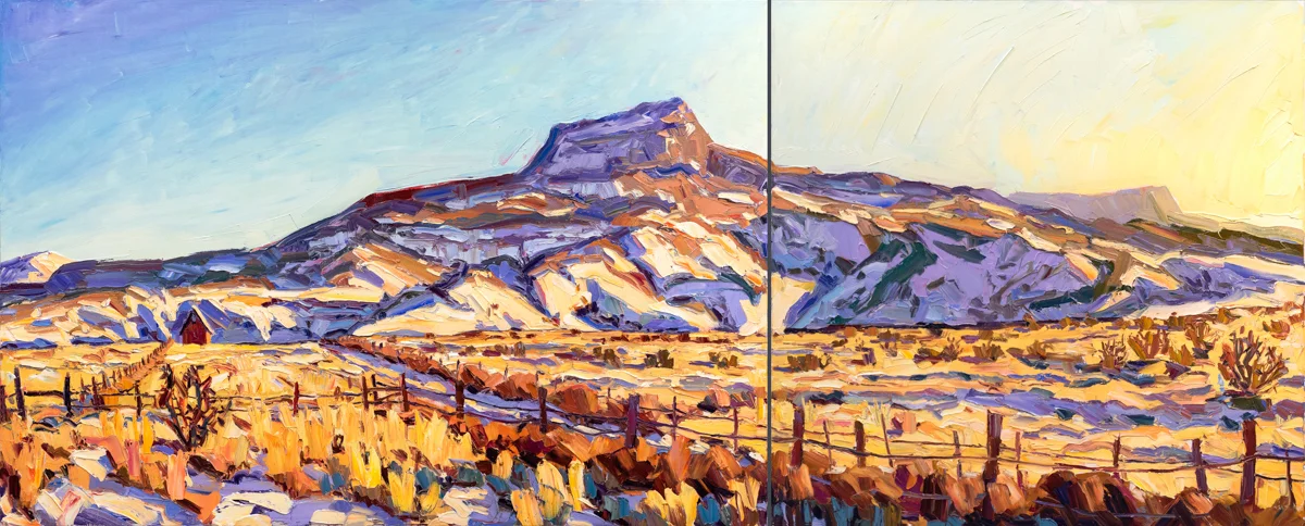 At the foot of Cerro Pedernal, 48" x 118", private collection