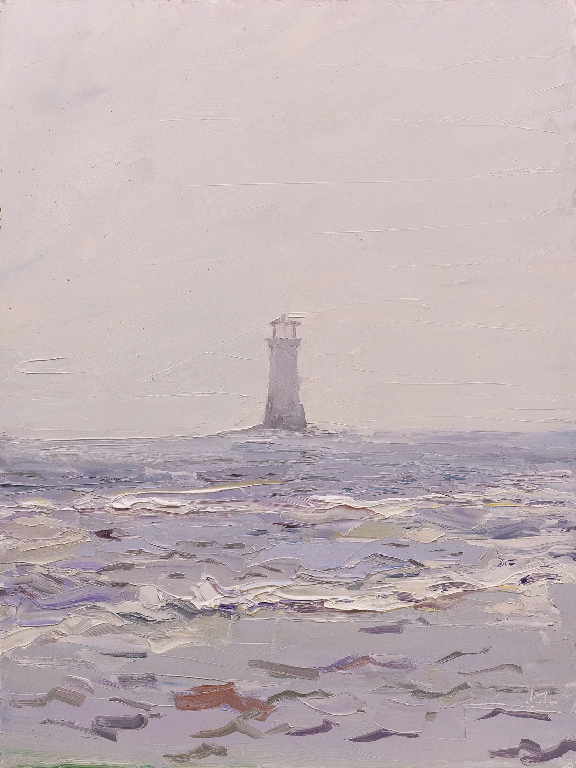 Halfway Rock and the surly sea