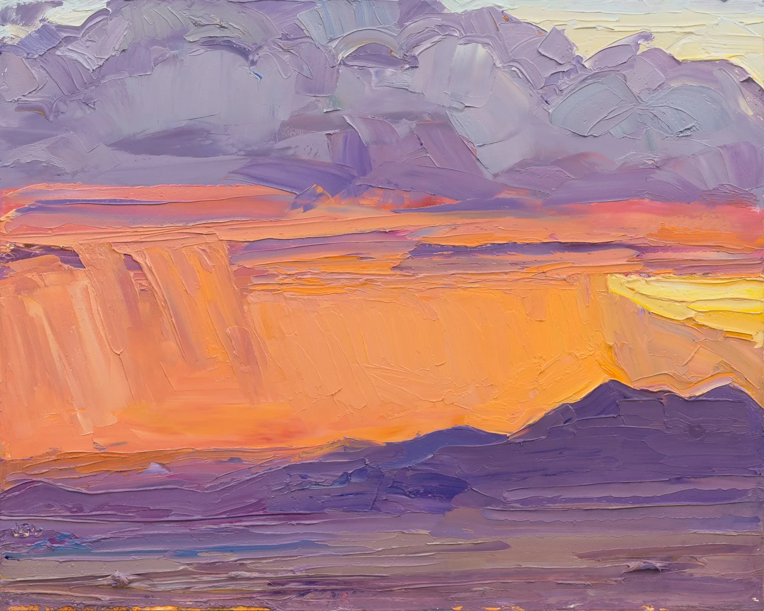 A storm in the sunset