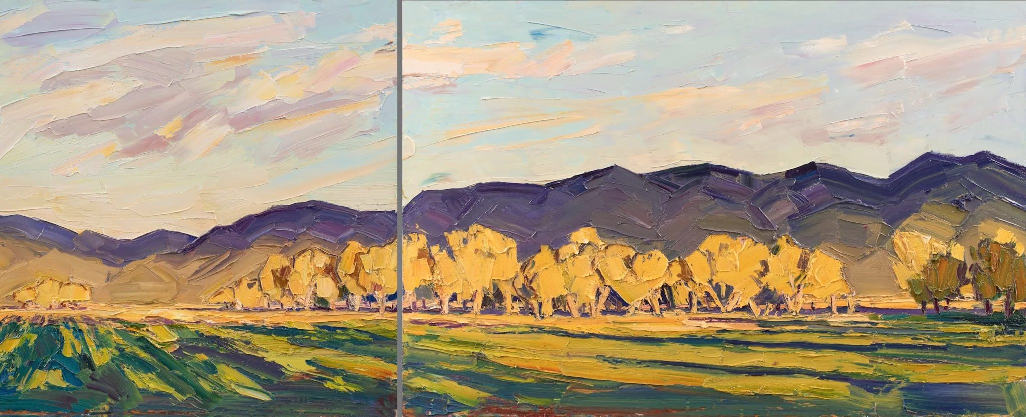 Late light on the fall pasture