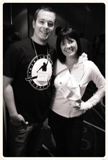 Dustin and I at a recovery conference in March. This was the first time we had seen each other since long before Will's death. 