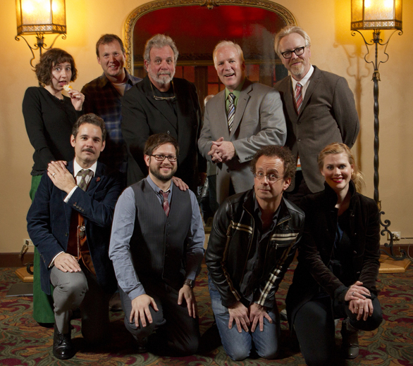 Kristen Schaal, Michael J. Nelson, Kevin Murphy, Bill Corbett, Adam Savage, Paul F. Tompkins, Kevin McDonald and Janet Varney. Photo by Jakub Mosur.