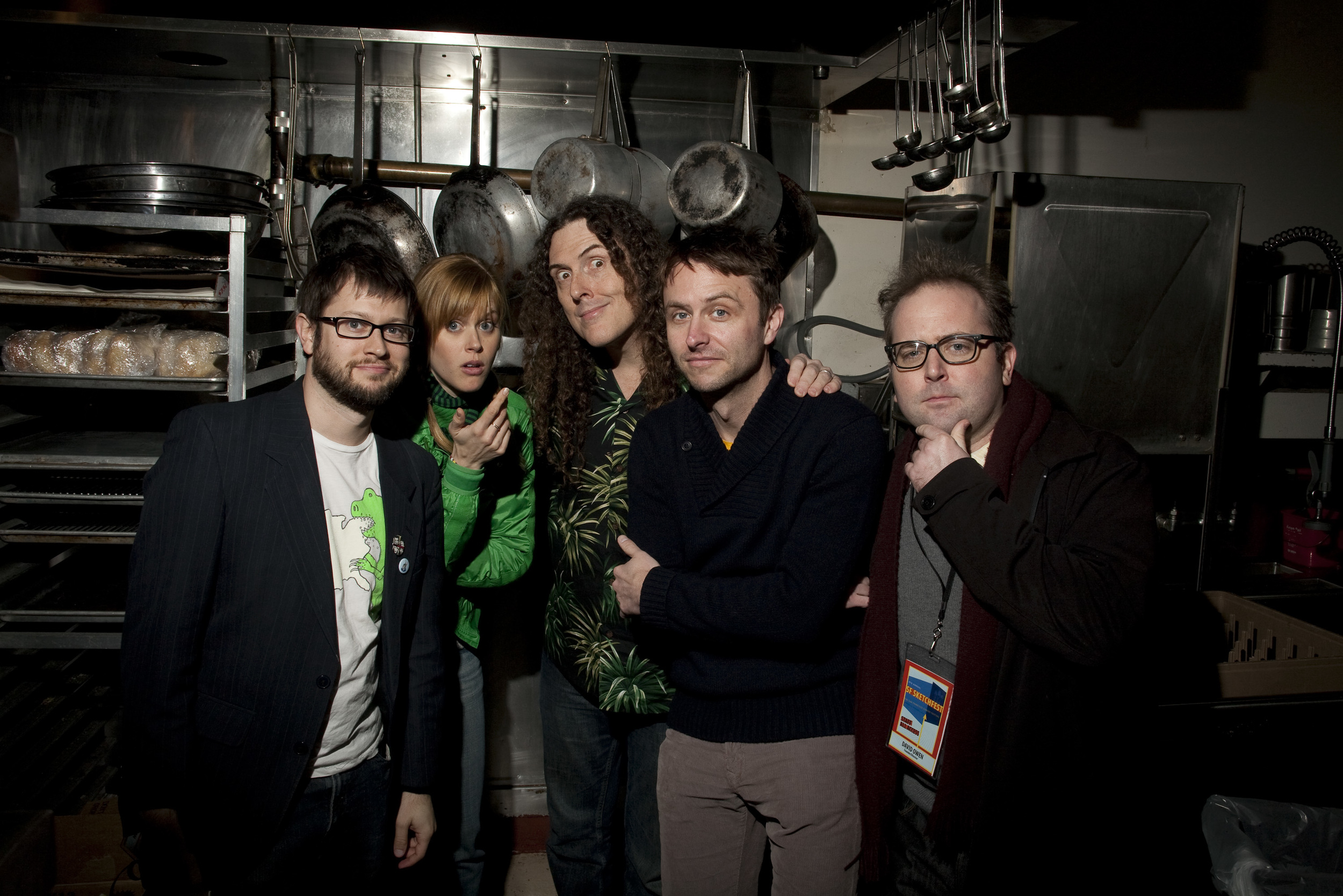 Janet Varney, "Weird Al" Yankovic, Chris Hardwick and David Owen. Photo by Jakub Mosur.