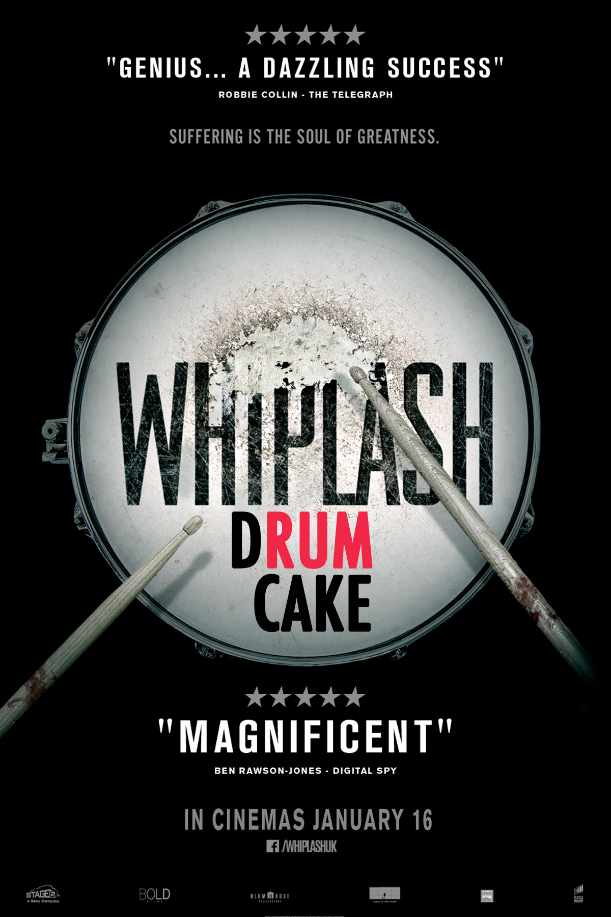 Whiplash Drum Cake
