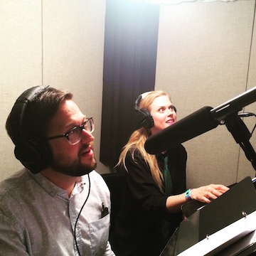 In the booth with Janet Varney recording Dreamscape!
