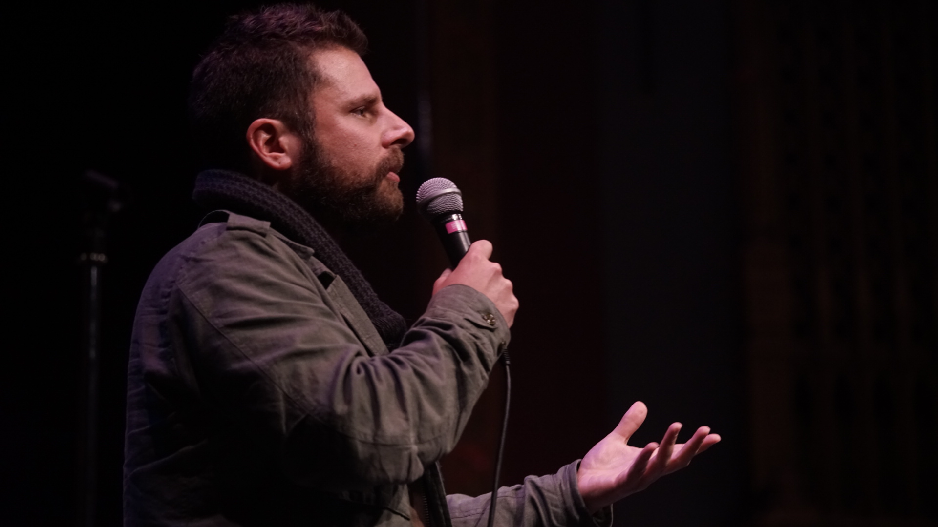 Guest monologist James Roday at Theme Park at SF Sketchfest 2016. Photo by Steve Agee.